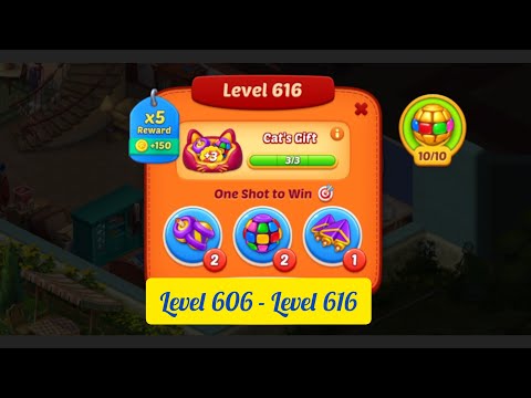 Homescapes : ( Level 606 - Level 616 )