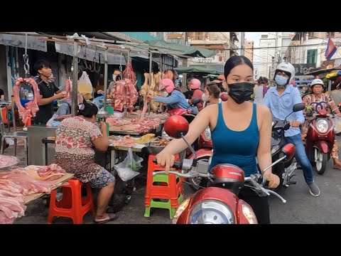 Evening Scene - Types of Food In Local Market | Cambodian’s Life In Market