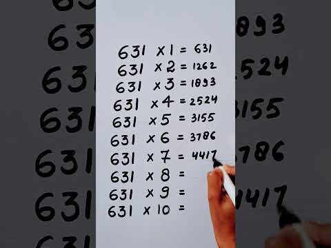 Write the Table of 631 in 17 second only..#maths #mathshack #mathstricks