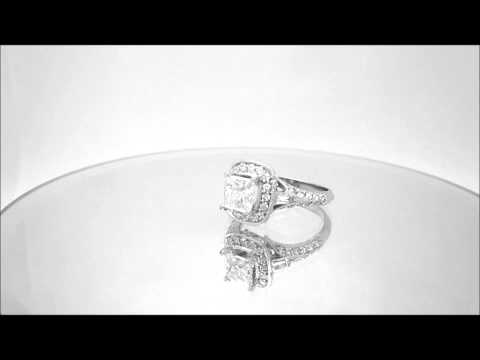 PRINCESS CUT DIAMOND ENGAGEMENT RING ANTIQUE 2.00CT - KNR INC - 138.1