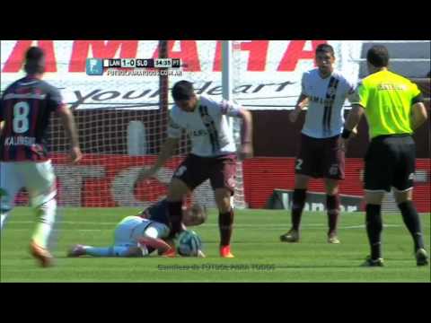 Tremenda lesión del Pipi. Lanús 1 - San Lorenzo 0. Fecha 13. Torneo Primera División 2014. FPT.