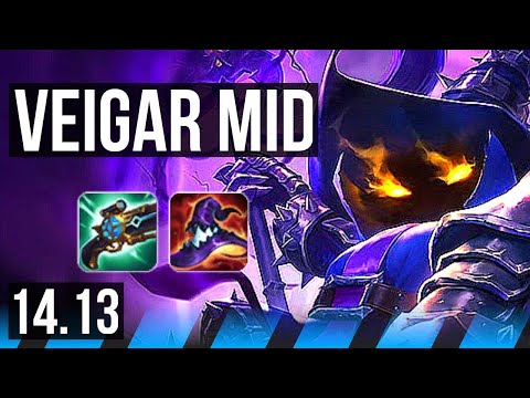 VEIGAR vs EKKO (MID) | 1400+ games, 12/3/6 | NA Master | 14.13