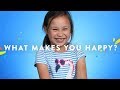 100 Kids Tell Us What Makes Them Happy | 100 Kids | HiHo Kids