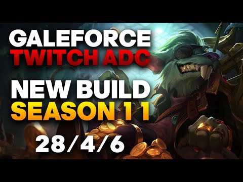 Vapora Dark Twitch ADC Gameplay - Galeforce turns Twitch into an Assassin! | League of Legends