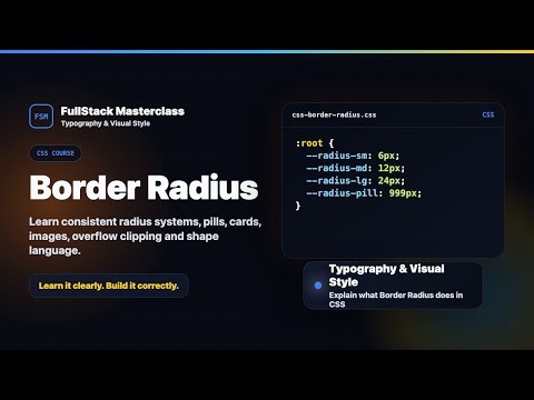 Border Radius Explained Fullstack Masterclass Css Course