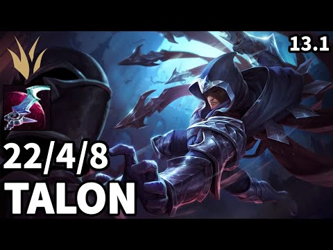 Talon Jungle vs Hecarim - EUW Master | Patch 13.1