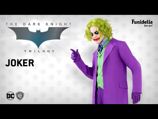 Vídeo relacionado con Funidelia Disfraz Oficial de Joker para niño, Incluye chaqueta, chaleco con cuello y corbata y pantalón, Talla 10-12 años Superhéroes, DC Comics - Traje para niños para fiestas, Carnaval y Halloween