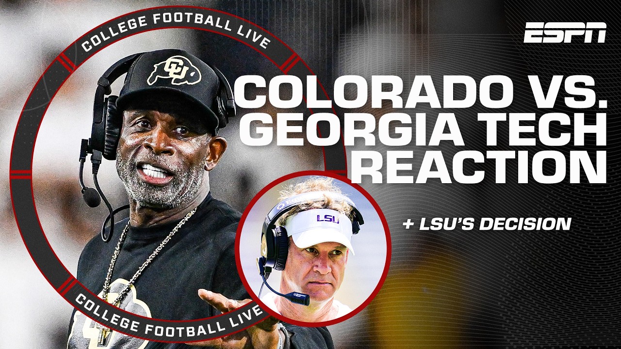 REACTION to Colorado’s win over Georgia Tech 🍿 + Will pros play for LSU? | College Football Live