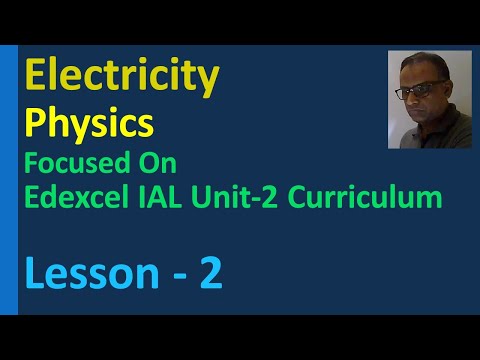 Electricity Edexcel IAL Unit 2 WPH12  Lesson Conductor semiconductor voltage resistance resistivity