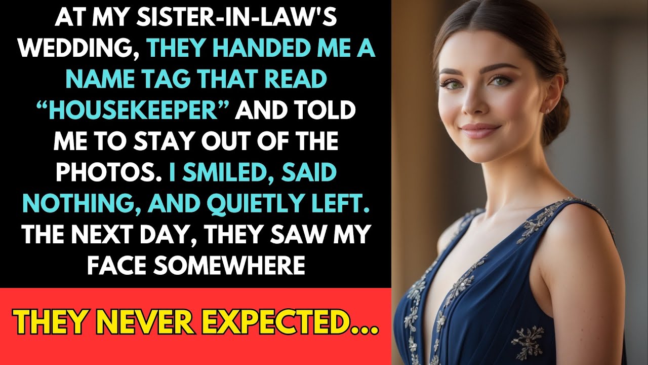 At My SIL's Wedding, They Labeled Me 'Housekeeper'—So I Walked Out Without Looking Back