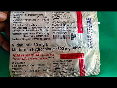Vildasmart M Metformin 500mg/ Vildagliptin 50mg Tablet, 100 mg, Packaging Size: 2x15