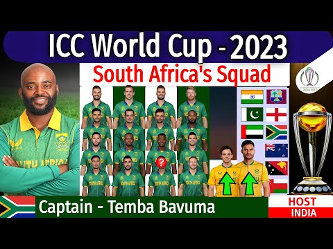 ICC World Cup 2023 - South Africa Team Squad | South Africa Team Squad World Cup Cricket 2023 | WC |