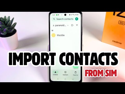 Realme 12x 5G Guide - Easily Import Contacts from Sim Card