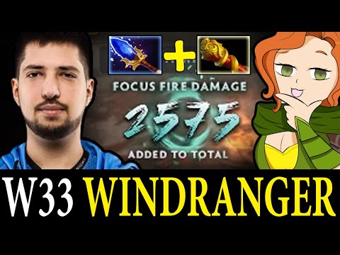 W33 2575 FOCUS FIRE DAMAGE | Windranger Gameplay | Dota 2 Pro Players Clips