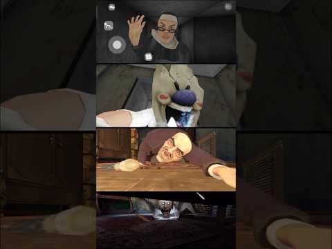 Evil Nun 2 Vs Ice Scream 8 Rod Vs Dr Crow Vs Granny 3 | Crouching Battle #Shorts