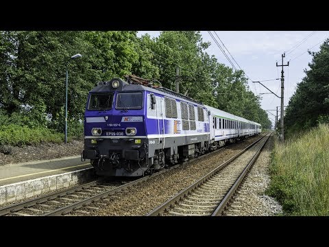 Pierwsza objazdowa EIC Odra przez Łódź Widzew. EP09-036 z poc.1620/1 mija Oleśnicę Rataje RP1