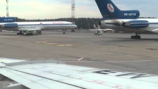 preview picture of video 'Belavia Tupolev Tu-154M Takeoff from Minsk, Belarus - Window View'