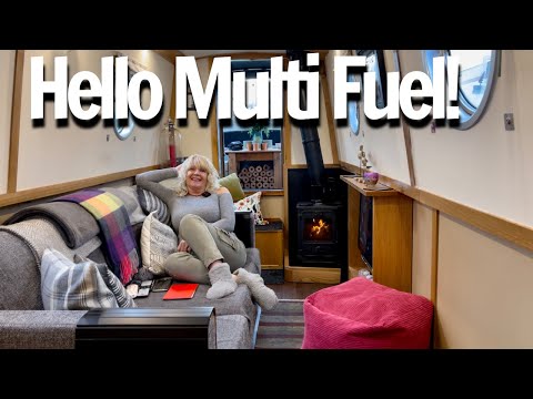 Narrowboat DIESEL STOVE has been replaced with a MORSO MULTI FUEL STOVE