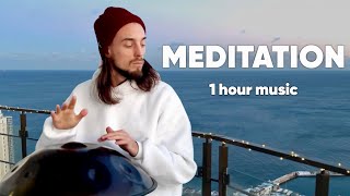 Meditation with SEA View | HANDPAN 1 hour music | Pelalex Hang Drum Music For Meditation #39