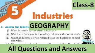 Class 8 Geography Chapter 5 exercises (Industries)