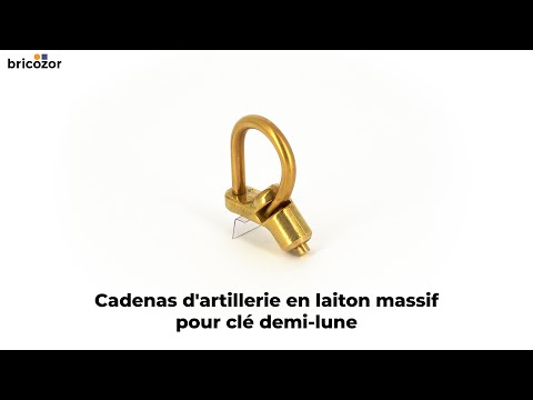 Cadenas d'artillerie pour clé demi-lune en laiton massif DEVISMES