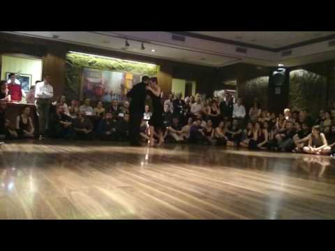  Neri Piliu  and  Yanina Quiñones  are  dancing  to  "  Repique Del Corazón  "  by  Edgardo Donato  at  Ankara Tango Meeting  in  2016