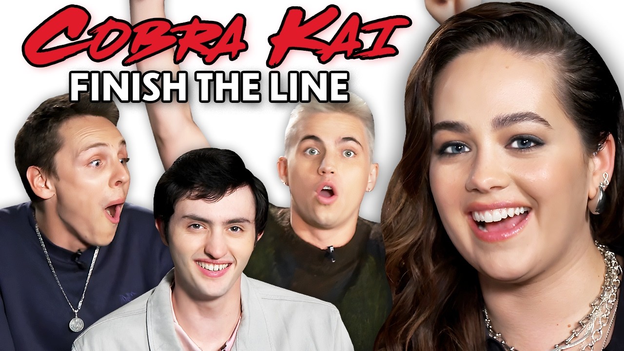 Cast of Cobra Kai Plays Finish The Line!