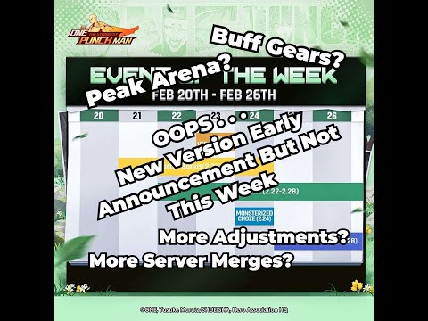 New Version Incoming! Peak Arena? Buff Gears? Adjustments? Merges? One Punch Man: The Strongest