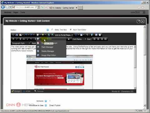 DotNetNuke Tutorial - A different HTML Editor for different users - part 2/2 - Video #264