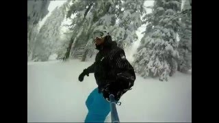 preview picture of video 'Praděd 2012 - Velký kotel - freeride snowboarding GoPro HD II'