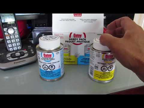 HOW TO OPEN A NEW PACK OF OATEY CLEANER AND ABS CEMENT GLUE