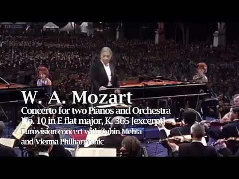 Güher & Süher Pekinel - Mozart: Concerto for Two Pianos with Zubin Mehta and Vienna Philharmonic
