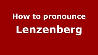 How to pronounce Lenzenberg