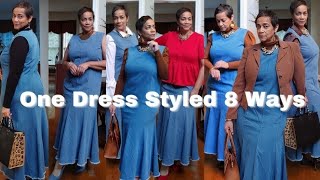 STYLING A DENIM DRESS 8 WAYS FOR FALL #fashionstyle #fallfashion #denim