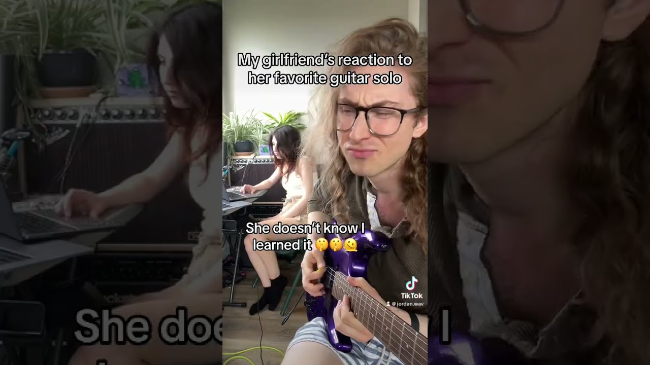 My girlfriend’s reaction to her favourite guitar solo