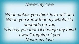 Barry Manilow - Never My Love Lyrics_1