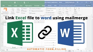 How to Link Excel file to Word document using Mailmerge