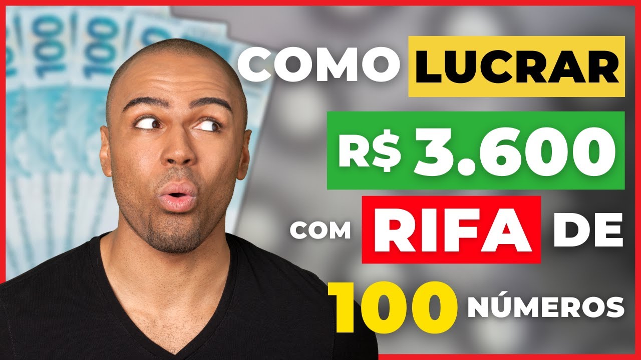 ✅ Como Fazer Rifa Online - ganhando R$3600,00 com Rifa de 100 numeros