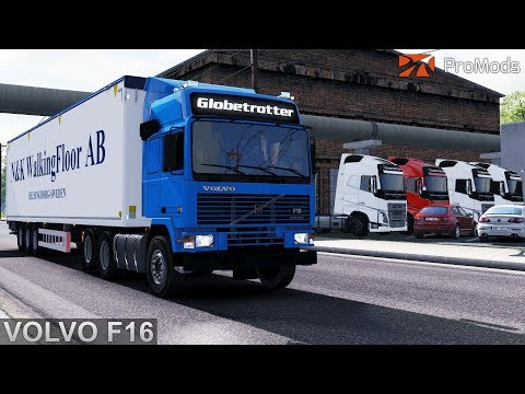 ETS2 1.31 - Volvo F16 - Kraker Walkingfloor Trailer - ProMods 2.27 in Lithuania - Old School Truck