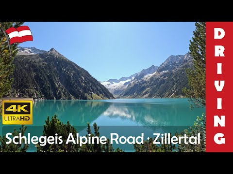 Driving in Austria 34: Schlegeis Alpine Road | Scenic drive in Zillertal Alps | 4K UHD