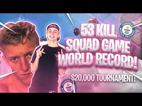 53 KILL SQUAD GAME WORLD RECORD! 20,000$ TOURNAMENT! w/ Tfue, NickEh30 and One_Shot_Gurl!