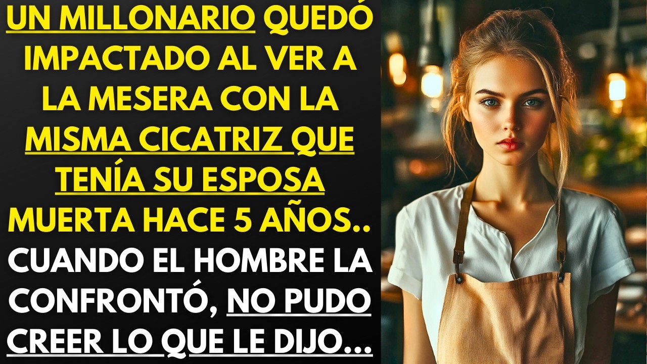 UN MILLONARIO QUEDÓ IMPACTADO AL VER A LA MESERA CON LA MISMA CICATRIZ QUE TENÍA SU ESPOSA MUERTA...