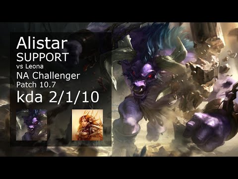 Alistar Support vs Leona - NA Challenger 2/1/10 Patch 10.7 Gameplay
