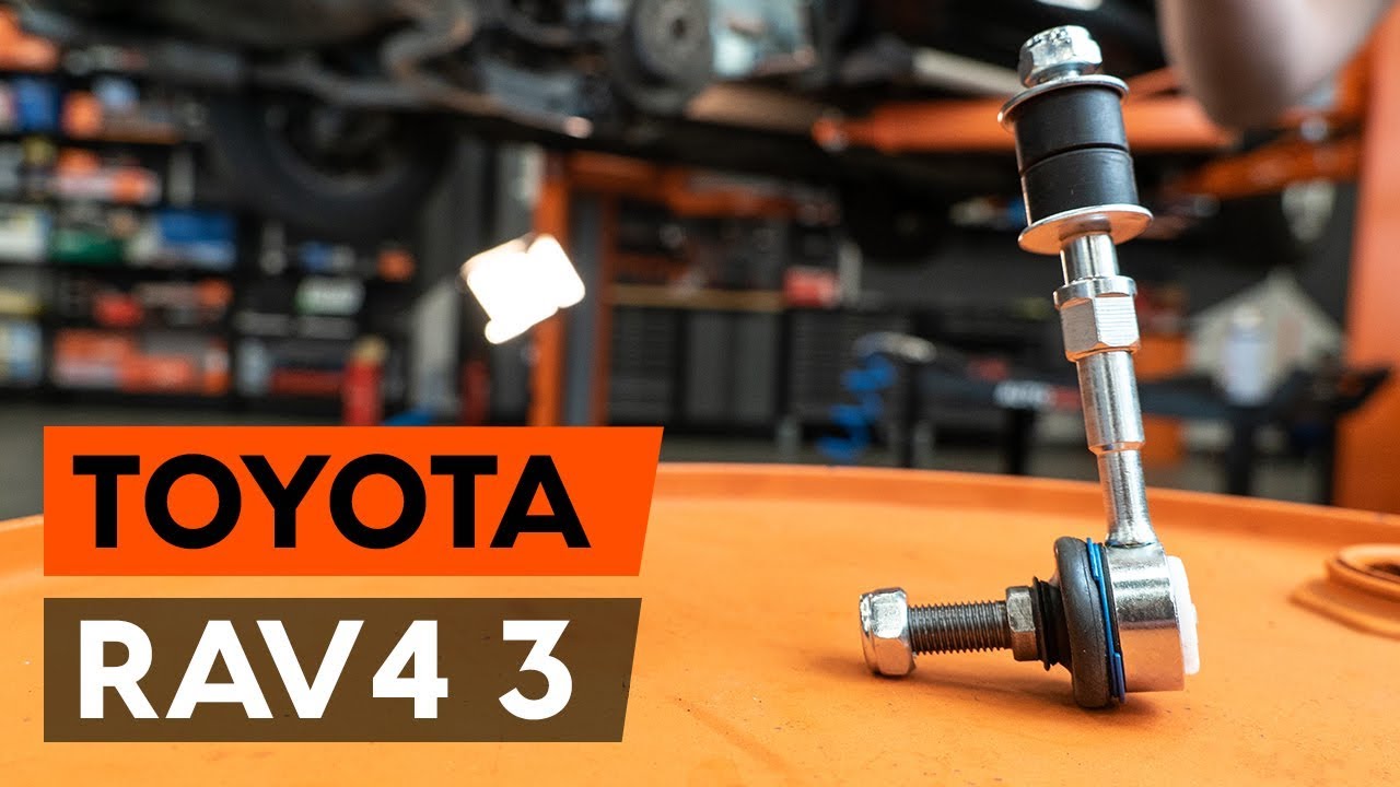 Kaip pakeisti Toyota RAV4 III stabilizatoriaus traukės: galas - keitimo instrukcija