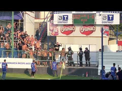 INCIDENTS AT THE BREAK OF THE DINAMO - OTELUL MATCH! GALATI FANS CHALLENGED THE DOGS