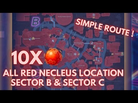 All Red Nucleus Locations in Sectors B and C With Simple Route - Tower of Fantasy Global