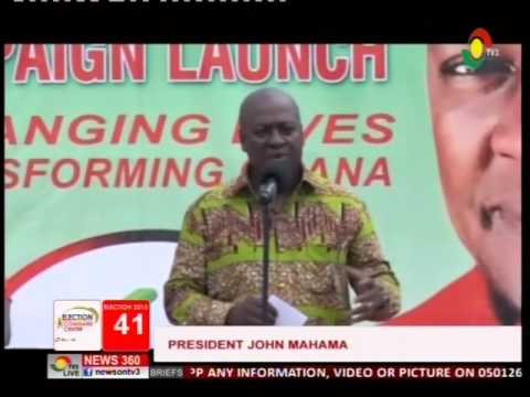 Prez Mahama promises massive infrastural dev't -26/10/2016