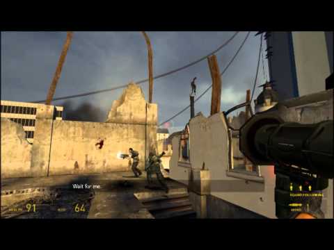 Lets Play Half Life 2, Pt 29 - TOO MANY STRIDERS!!!!