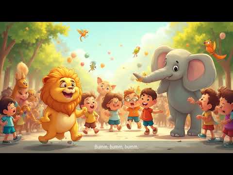 STAMPFEN, SPRINGEN, BRÜLLEN! Tier-Aktionslied für Kinder | Bewegungen & Geräusche lernen 🤸‍♀️