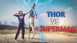 Thor vs Superman fight | Krrish comedy video | MANJESH VFX